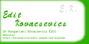 edit kovacsevics business card